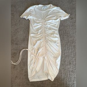Pretty Garbage medium Cream white bodycon tshirt dress Small